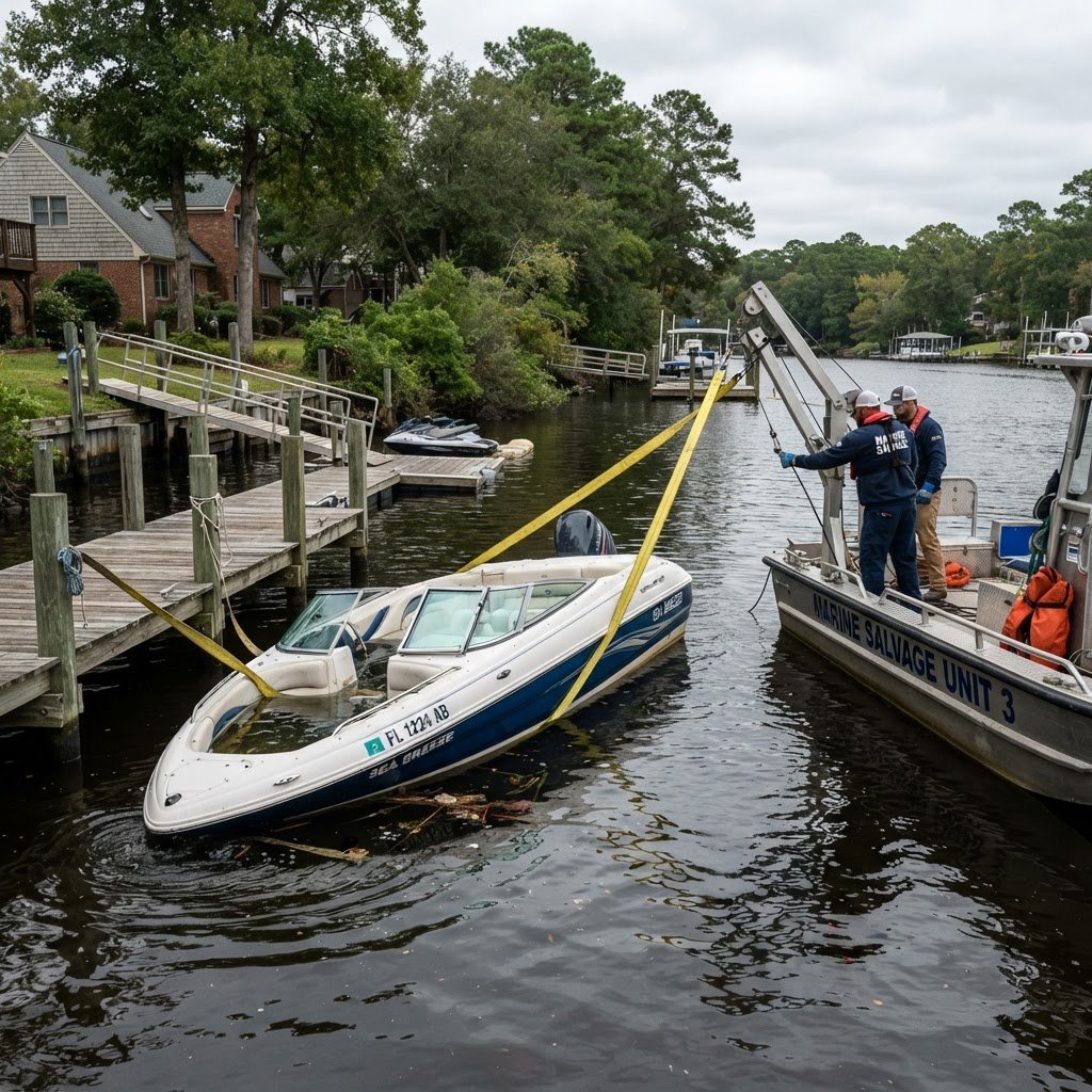 ATS Sunken and Submerged Boat Recovery